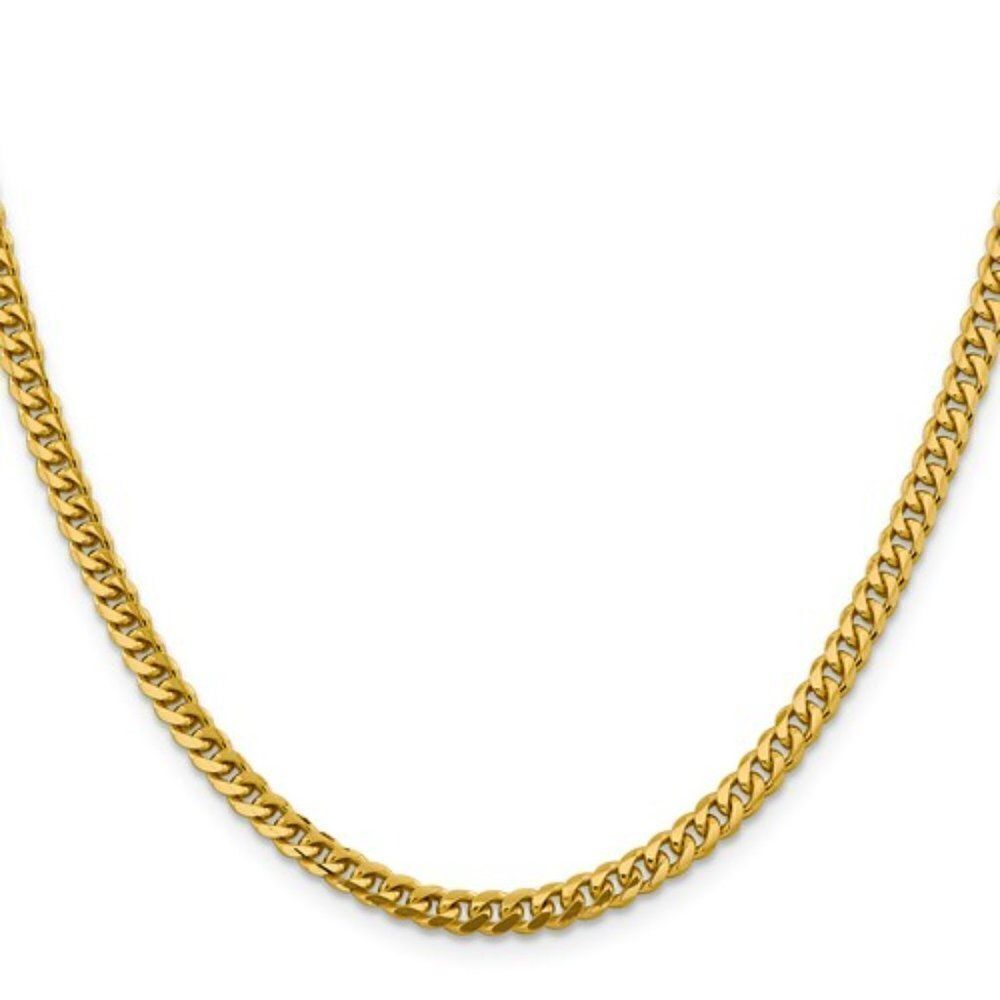 14k Solid Gold Miami Cuban Link 20 inch Chain